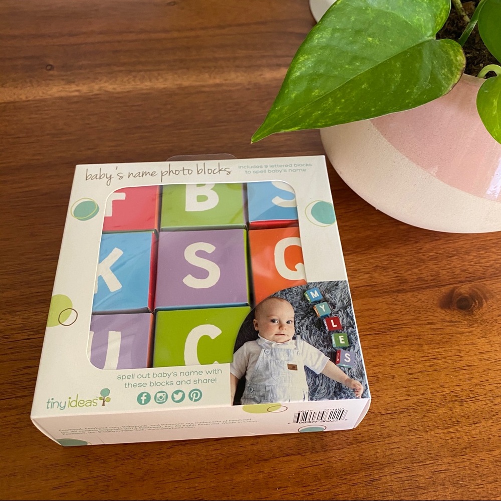 NWT Pearhead baby’s name photo blocks le…